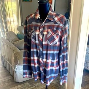 Junior men’s lightweight thin flannel long sleeve shirt